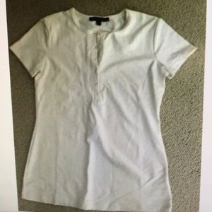 NWOT Material S fitted white athletic tennis top